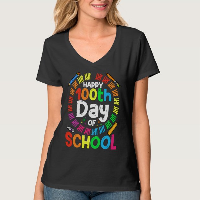 Camiseta 100th Day Of School Teachers Kids Child 100 Days S (Anverso)