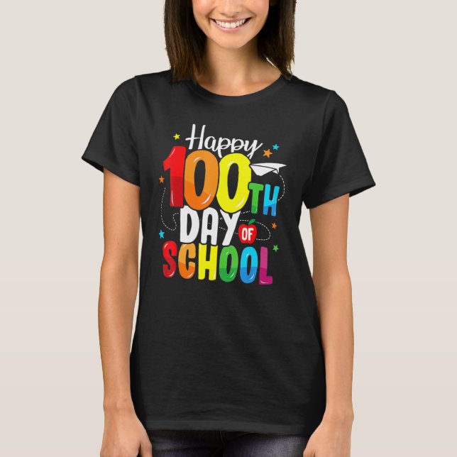 Camiseta 100th Day Of School Teachers Kids Child Happy 100  (Anverso)