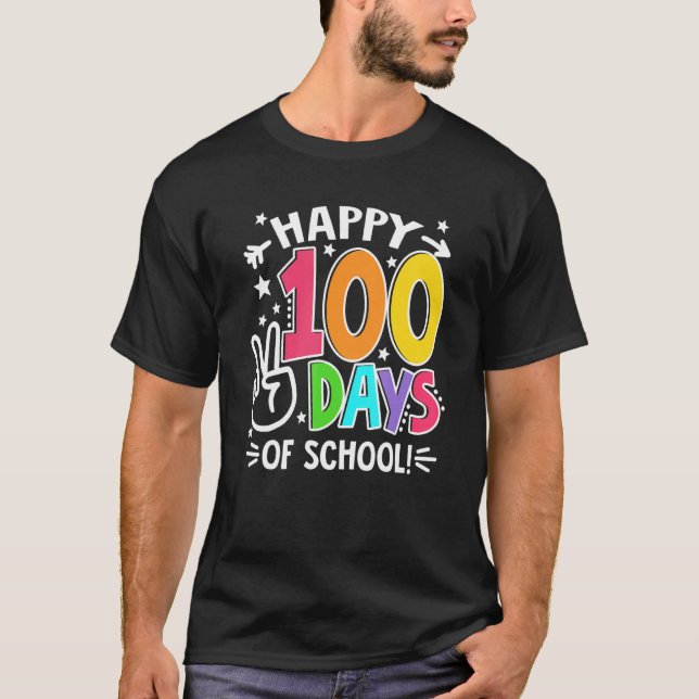 Camiseta 100th Day Of School Teachers Kids Child Happy 100  (Anverso)