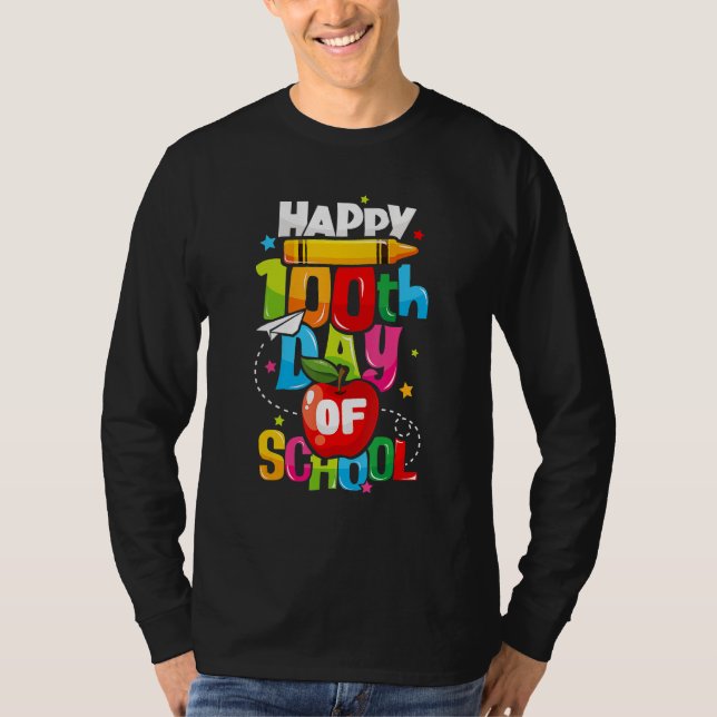 Camiseta 100th Day Of School Teachers Kids Child Happy 100  (Anverso)
