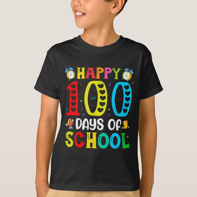 Camiseta 100th Day Of School Teachers Students 100 Days Of  (Anverso)