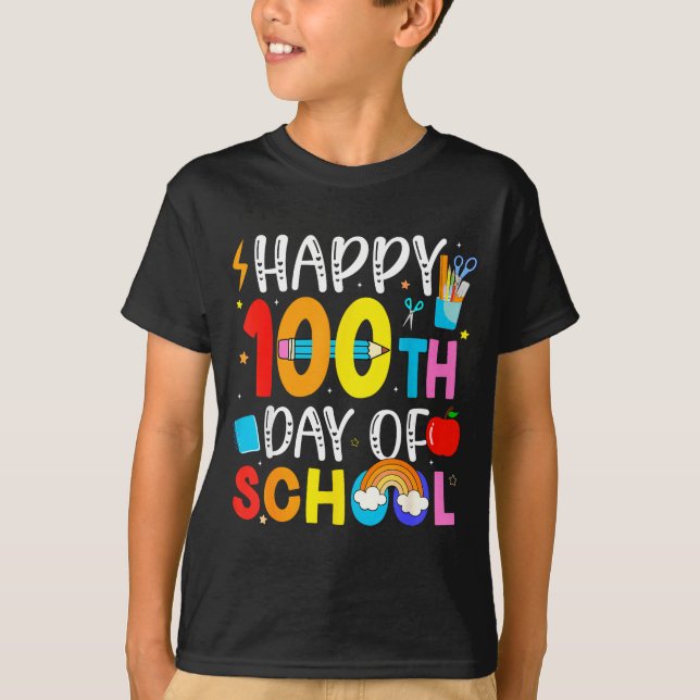 Camiseta 100th Day Of School Teachers Students 100 Days Of  (Anverso)