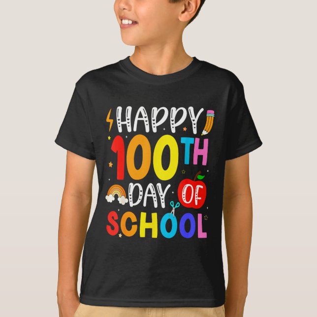 Camiseta 100th Day Of School Teachers Students 100 Days Of  (Anverso)