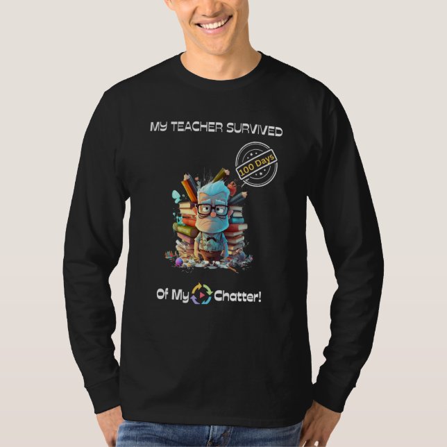 Camiseta 100th Day of School Teachers Students Family Happy (Anverso)