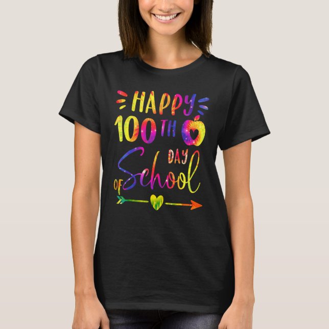 Camiseta 100th Day of School Teachers Students Happy 100 Da (Anverso)