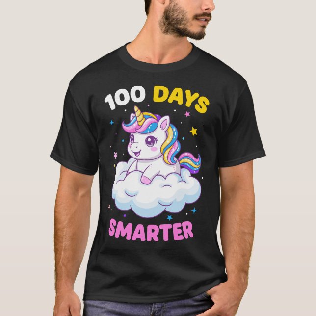 Camiseta 100th Day of School Unicorn Kids Teachers (Anverso)