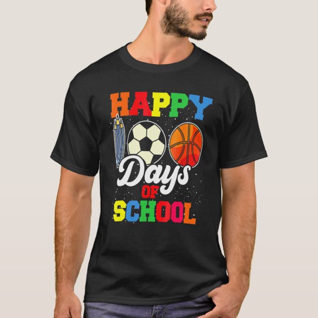 Camiseta 100th Day Student Boys Girls Basketball 100 Days O (Anverso)