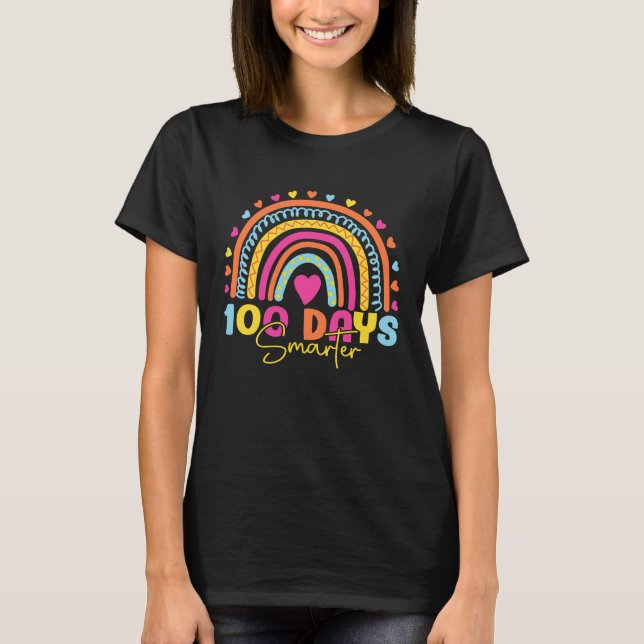 Camiseta 100th Days Of School Teacher 100 Days Smarter Cute (Anverso)