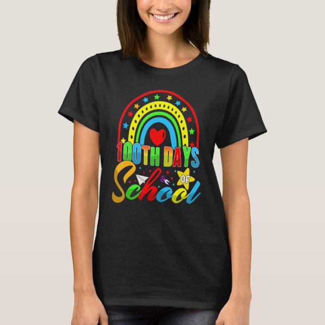 Camiseta 100th Days of School Teacher Kids - 100 Days Smart (Anverso)