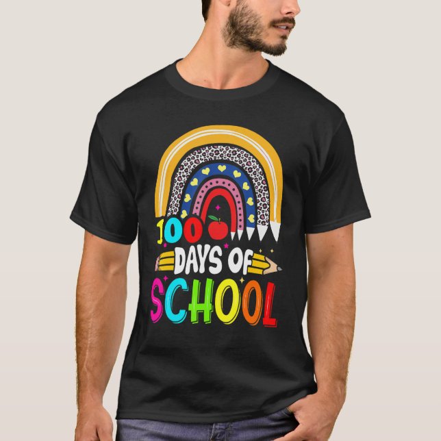 Camiseta 100th Days of School Teacher Kids - 100 Days Smart (Anverso)