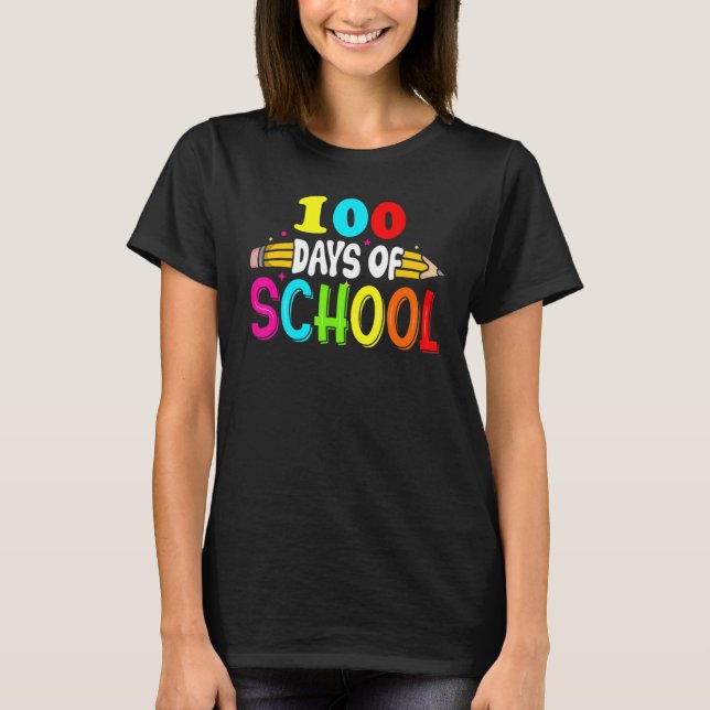 Camiseta 100th Days of School Teacher Kids - 100 Days Smart (Anverso)