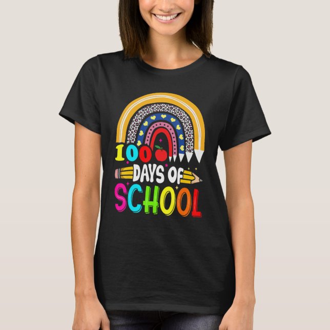 Camiseta 100th Days of School Teacher Kids - 100 Days Smart (Anverso)