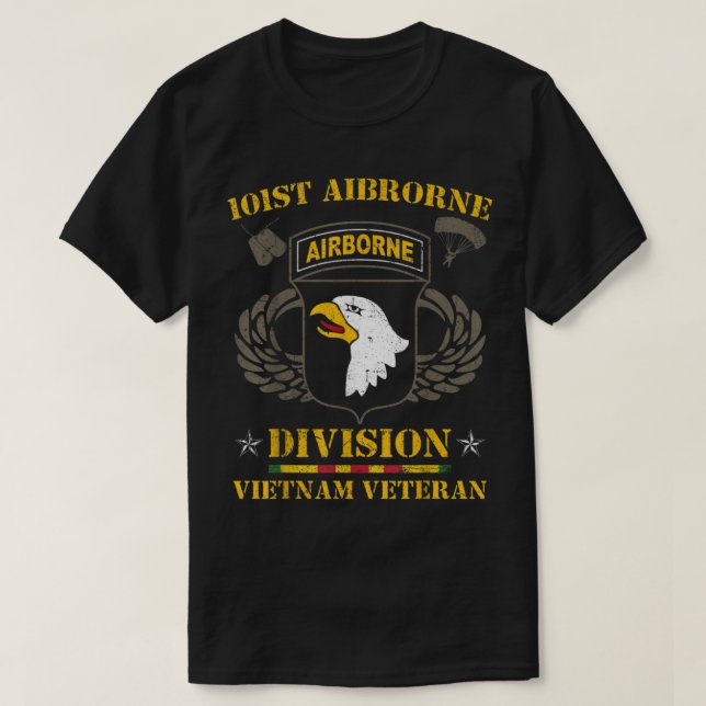 Camiseta 101ª División Aérea Vietnam Veteran Tshirt, Ve (Diseño del anverso)