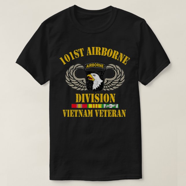 Camiseta 101ª División Aérea Vietnam Veteran Tshirt, Ve (Diseño del anverso)
