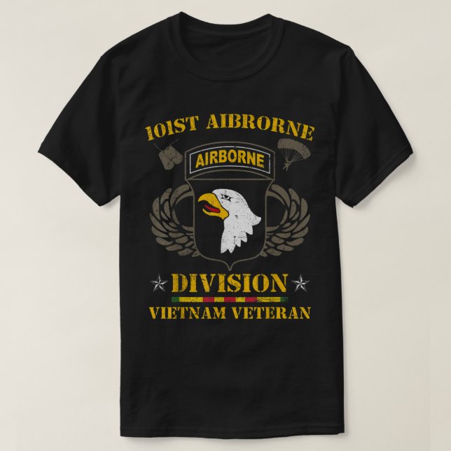 Camiseta 101ª División Aérea Vietnam Veteran Tshirt, Ve (Diseño del anverso)