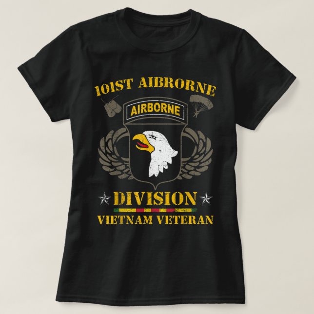 Camiseta 101ª División Aérea Vietnam Veteran Tshirt, Ve (Diseño del anverso)