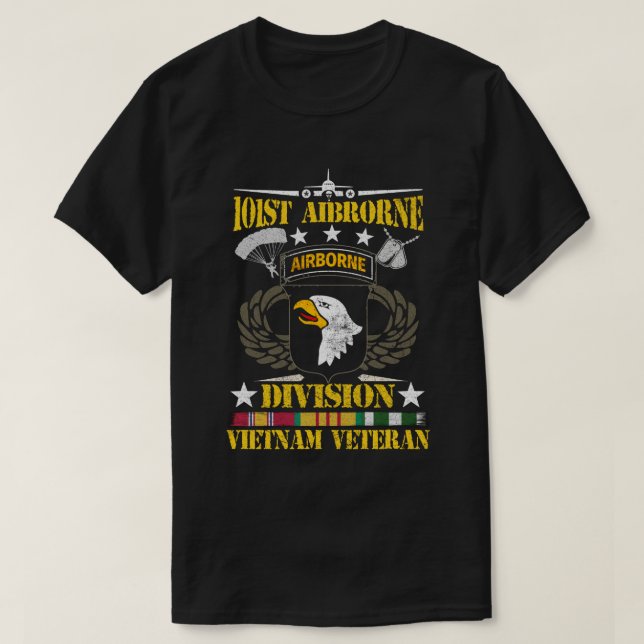 Camiseta 101ª División Aérea Vietnam Veterano  (Diseño del anverso)
