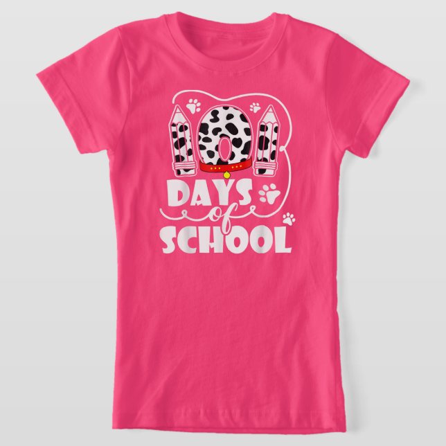 Camiseta 101 Days Of School Dalmatian Dog 100 Days Smarter (Distribución)