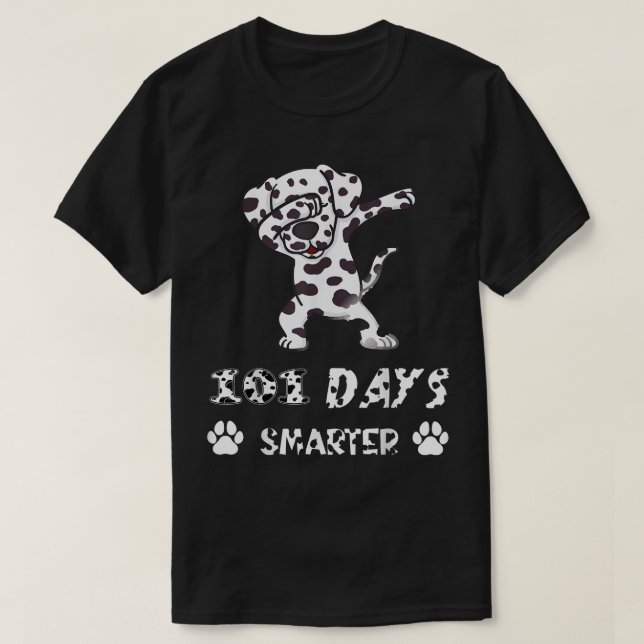 Camiseta 101 Days Smarter Dabbing Dalmatian Dog Chewing Gum (Diseño del anverso)
