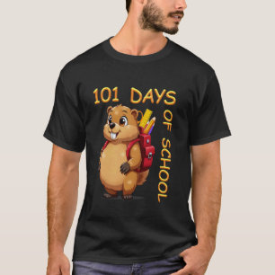 Camiseta 101 Días de Escuela Dabbing Marmota Divertido Prof