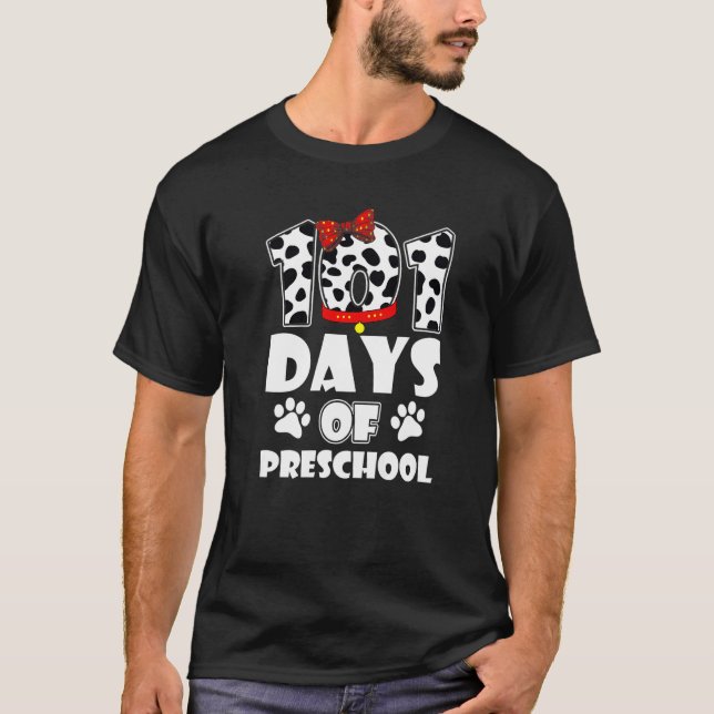 Camiseta 101 días de escuela preescolar 100 días más inteli (Anverso)