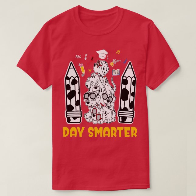 Camiseta 101 Días Escolares De Perro Dalmatiano 100 Días De (Diseño del anverso)