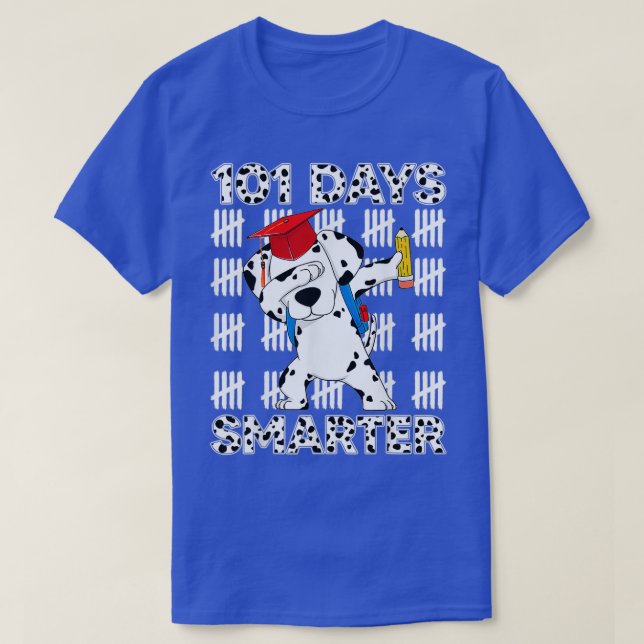 Camiseta 101 Días Escolares De Perro Dalmático 100 Días Más (Diseño del anverso)