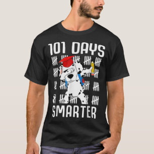 Camiseta 101 Días Más Inteligente Perros Dálmatas Maestros