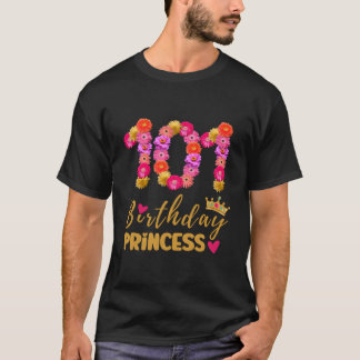 Camiseta 101 Princess Flower Its My 101Th