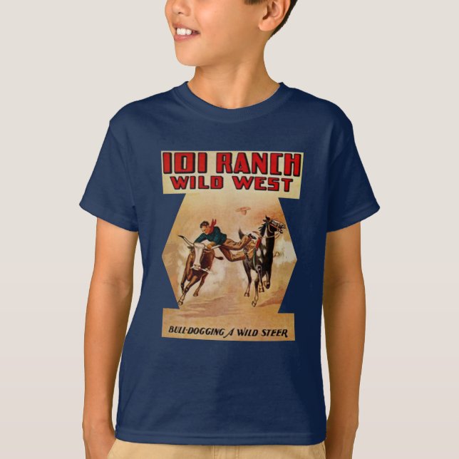 Camiseta 101 Rancho Oeste Rodeo Lucha contra el Acero (Anverso)