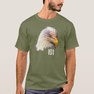 Camiseta 101st AB con águila y bandera U.S.A - M1