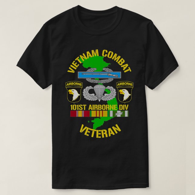 Camiseta 101st Airborne Division - Vietnam Combat Veteran (Diseño del anverso)