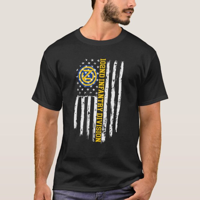 Camiseta 102ª División De Infantería Bandera Americana (Anverso)
