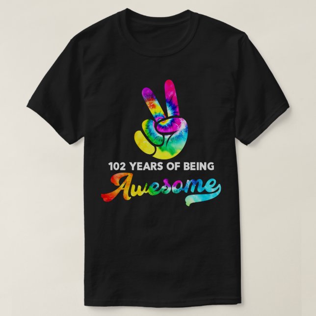Camiseta 102 Años De Ser Un Alarmante Cumpleaños De Tejido (Diseño del anverso)