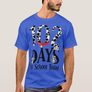 Camiseta 102 días de clases hoy con el perro dálmata