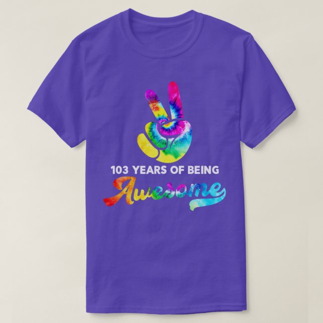 Camiseta 103 Años De Ser Un Alarmante Cumpleaños De Tejido (Diseño del anverso)