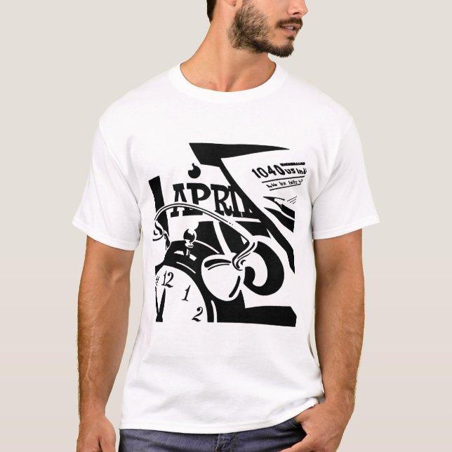 Camiseta 1040 de la forma del día del impuesto (Anverso)