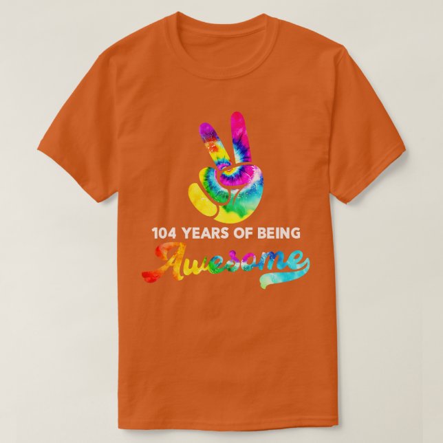 Camiseta 104 Años De Ser Aterrador Cumpleaños De Tejido (Diseño del anverso)