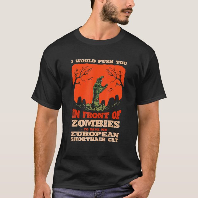 Camiseta 10548100072^Te Empuja En Zombis Para Salvar Mi Eur (Anverso)