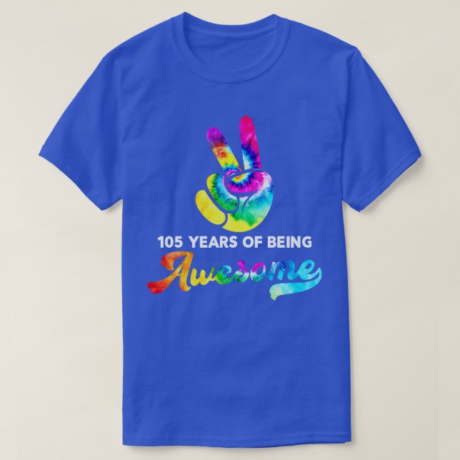 Camiseta 105 Años De Ser Aterrador Cumpleaños De Tejido (Diseño del anverso)