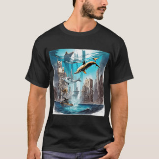 Camiseta 105 Delfines Subacuáticos City 19 Regalos Para Del