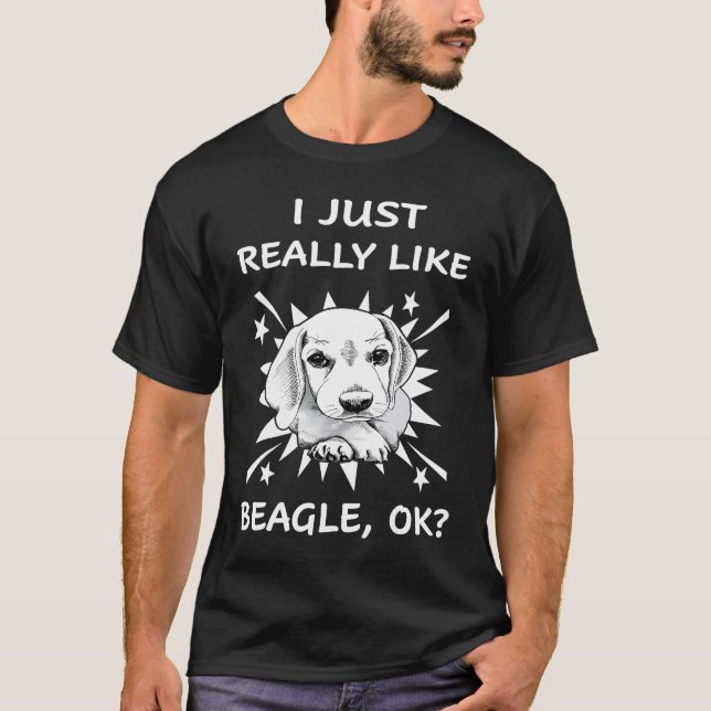 Camiseta 105 Me Gusta Realmente Beagle (Anverso)