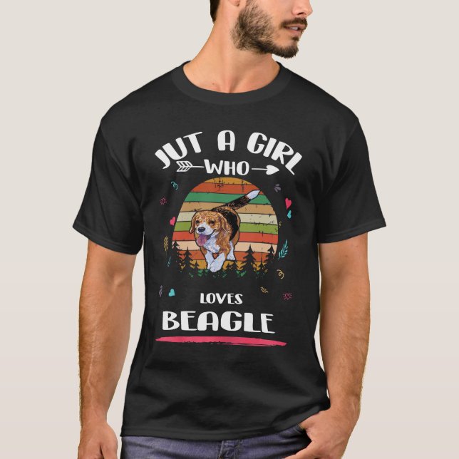 Camiseta 107 Sólo Un Chica Que Ama A Beagle (Anverso)