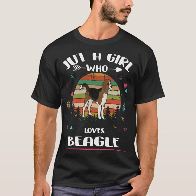 Camiseta 109 Solo una chica que ama Beagle (Anverso)