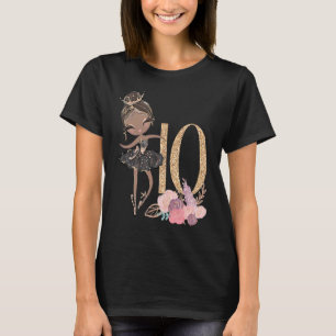 Camiseta 10.ª Ballerina Cumpleaños Diez Dígitos Dobles Negr