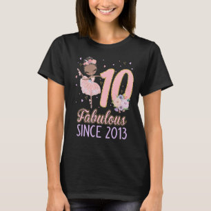 Camiseta 10.ª Chica de cumpleaños Ballet de bailarina Balle