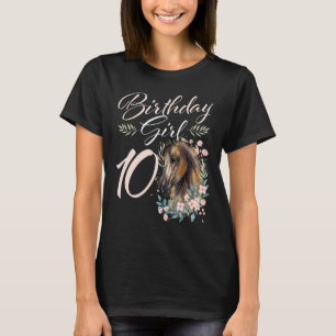 Camiseta 10.ª Chica de cumpleaños Caballo de 10 años