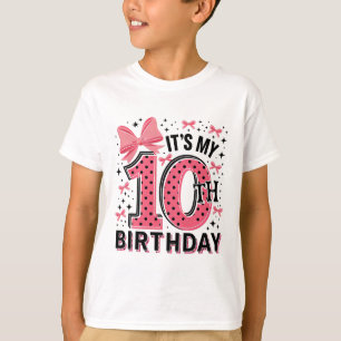 Camiseta 10.ª Chica de cumpleaños Coquette Chica Coqu de 10