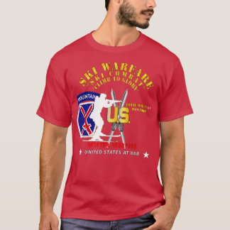 Camiseta 10.ª División de Esquí Guerra de Esquí Vino de Com