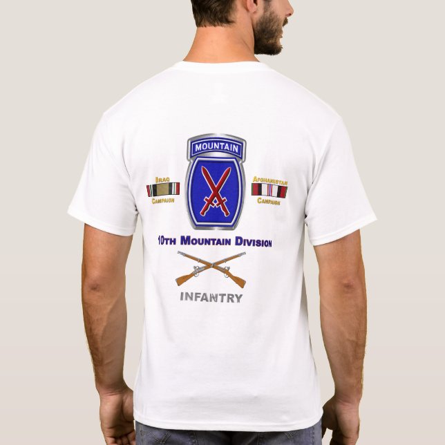 Camiseta 10.ª División de Montaña Veteranos de Irak y Afgan (Reverso)